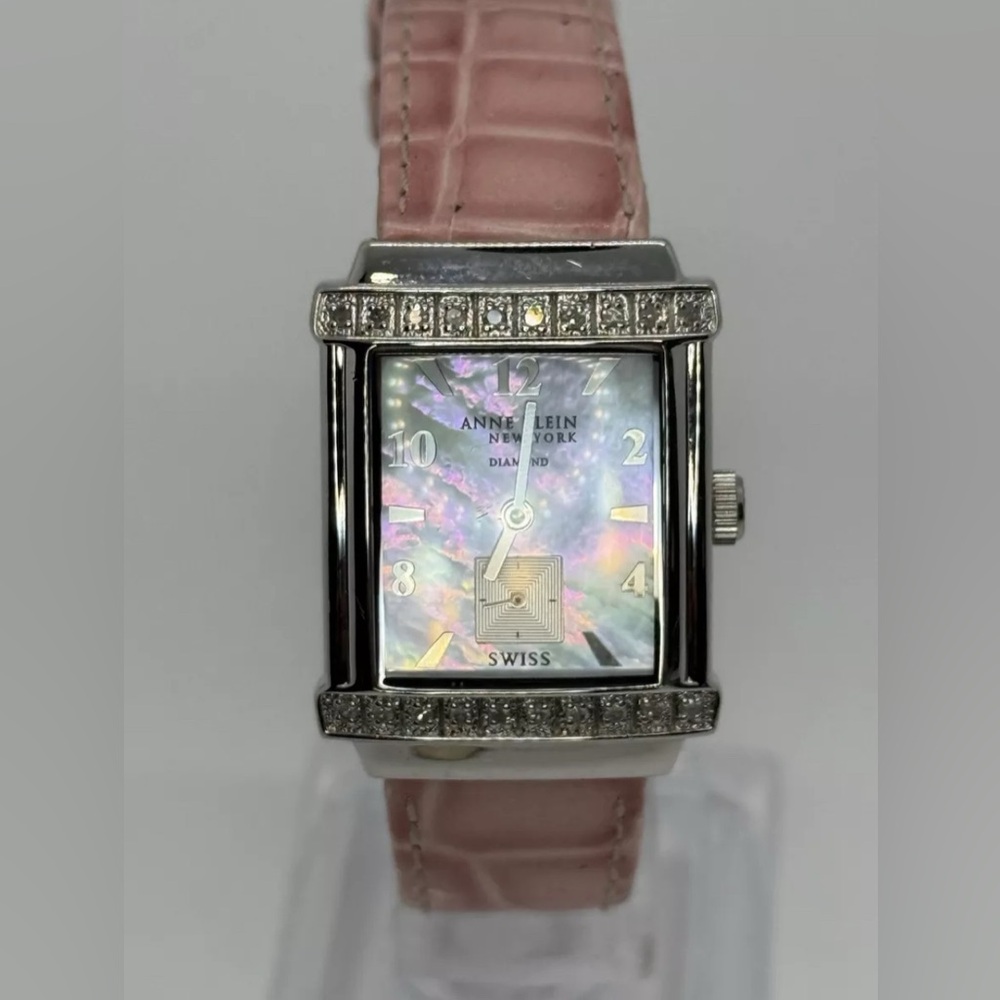 Women’s ANNE KLEIN DIAMOND WATCH! 10 GENUINE Diamonds & Mother of Pearl Dial BUY